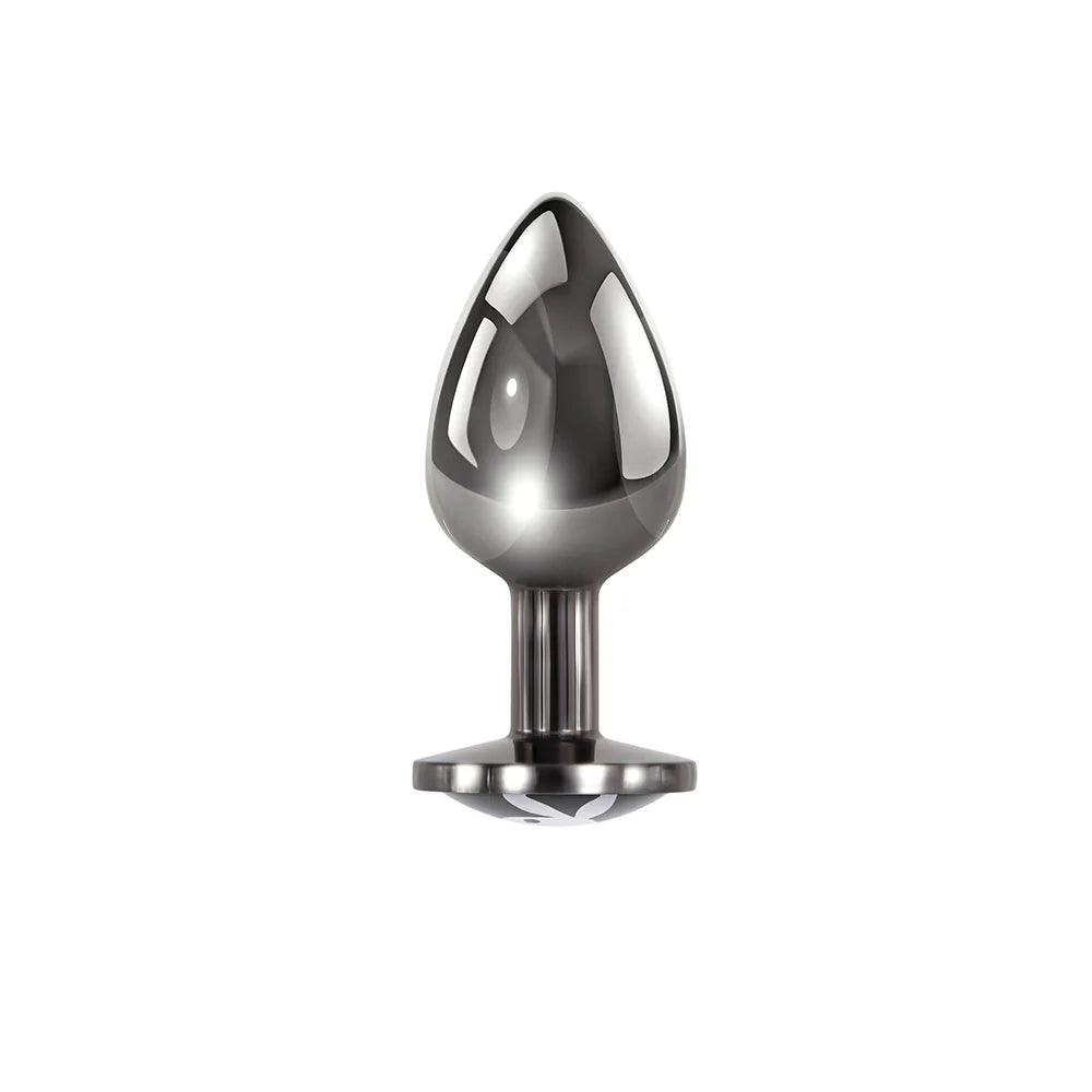 Playboy Tux Metal Anal Plug Hematite - Buy At Luxury Toy X - Free 3-Day Shipping