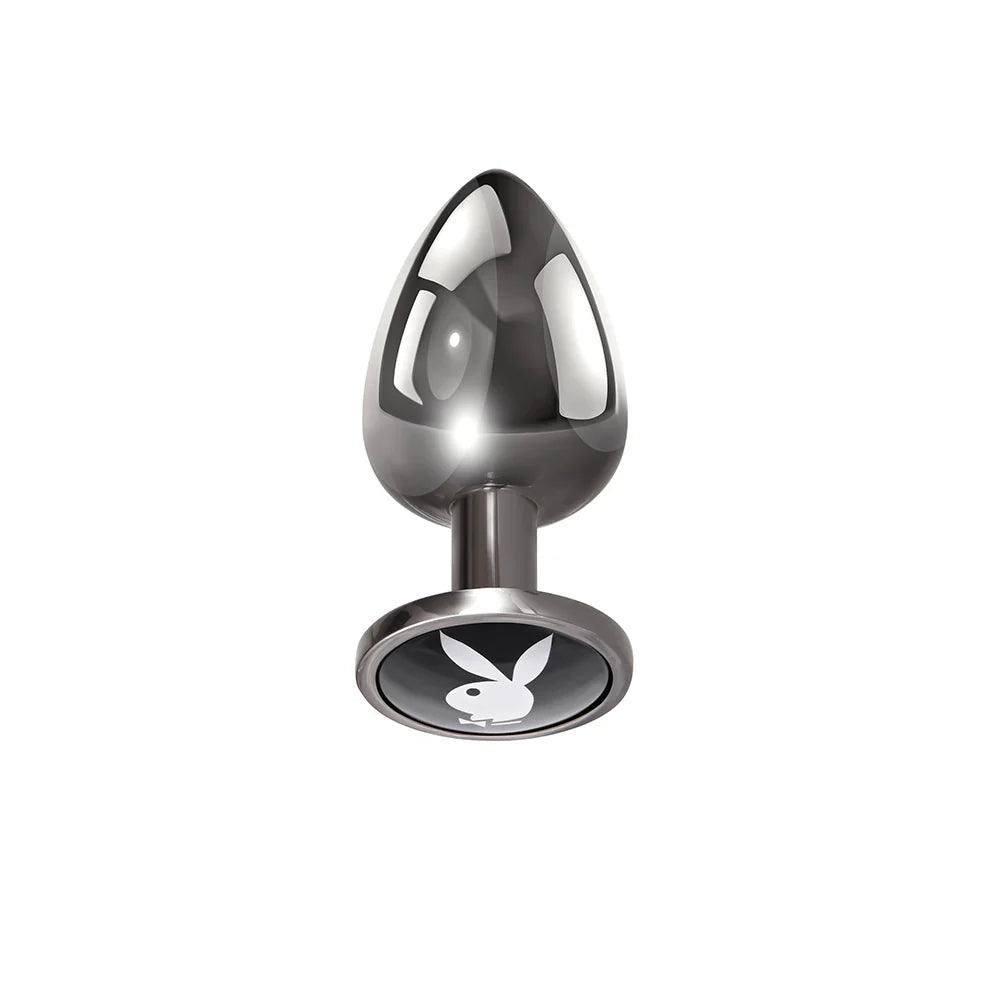 Playboy Tux Metal Anal Plug Hematite - Buy At Luxury Toy X - Free 3-Day Shipping