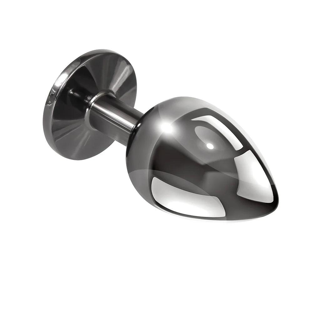 Playboy Tux Metal Anal Plug Hematite - Buy At Luxury Toy X - Free 3-Day Shipping
