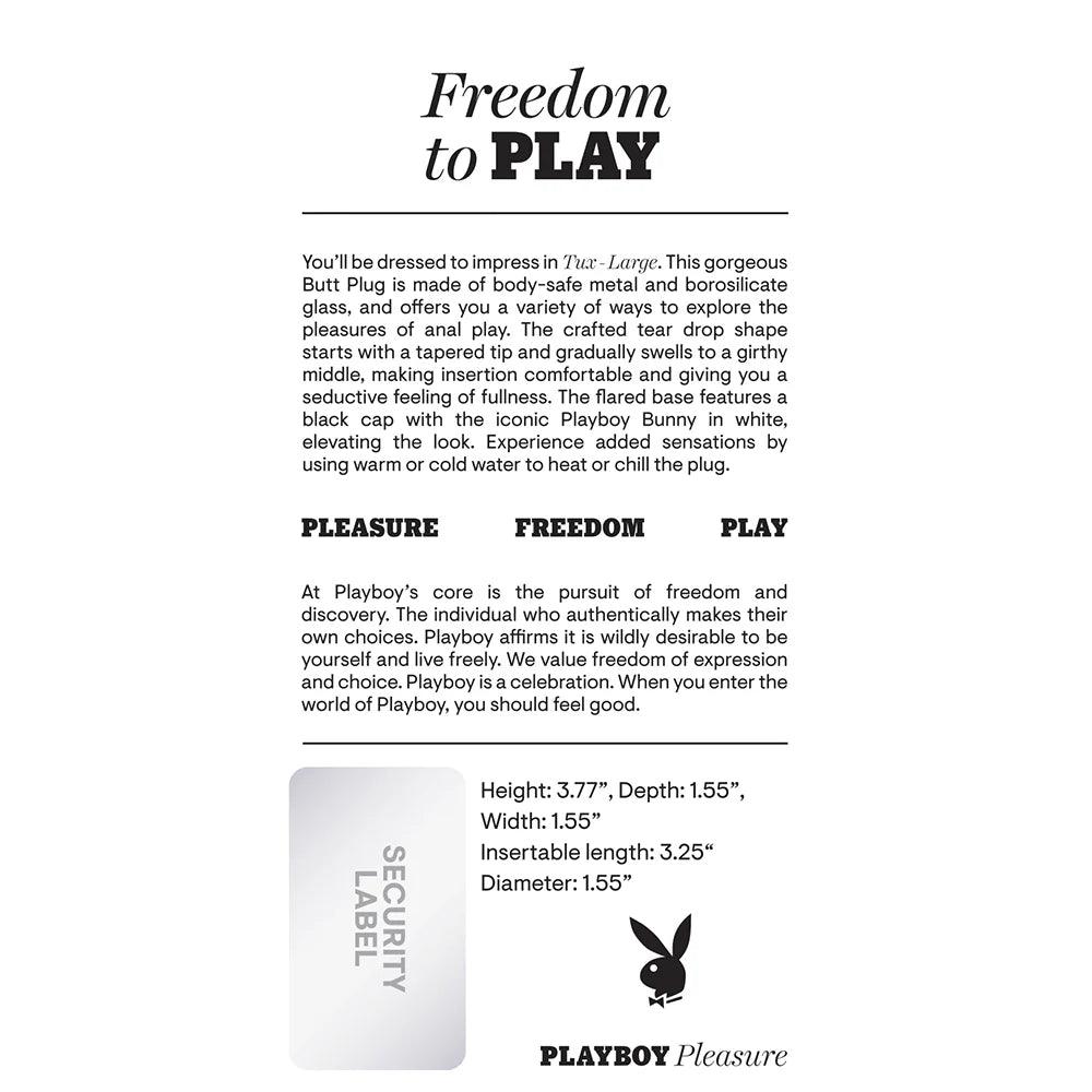 Playboy Tux Metal Anal Plug Hematite - Buy At Luxury Toy X - Free 3-Day Shipping