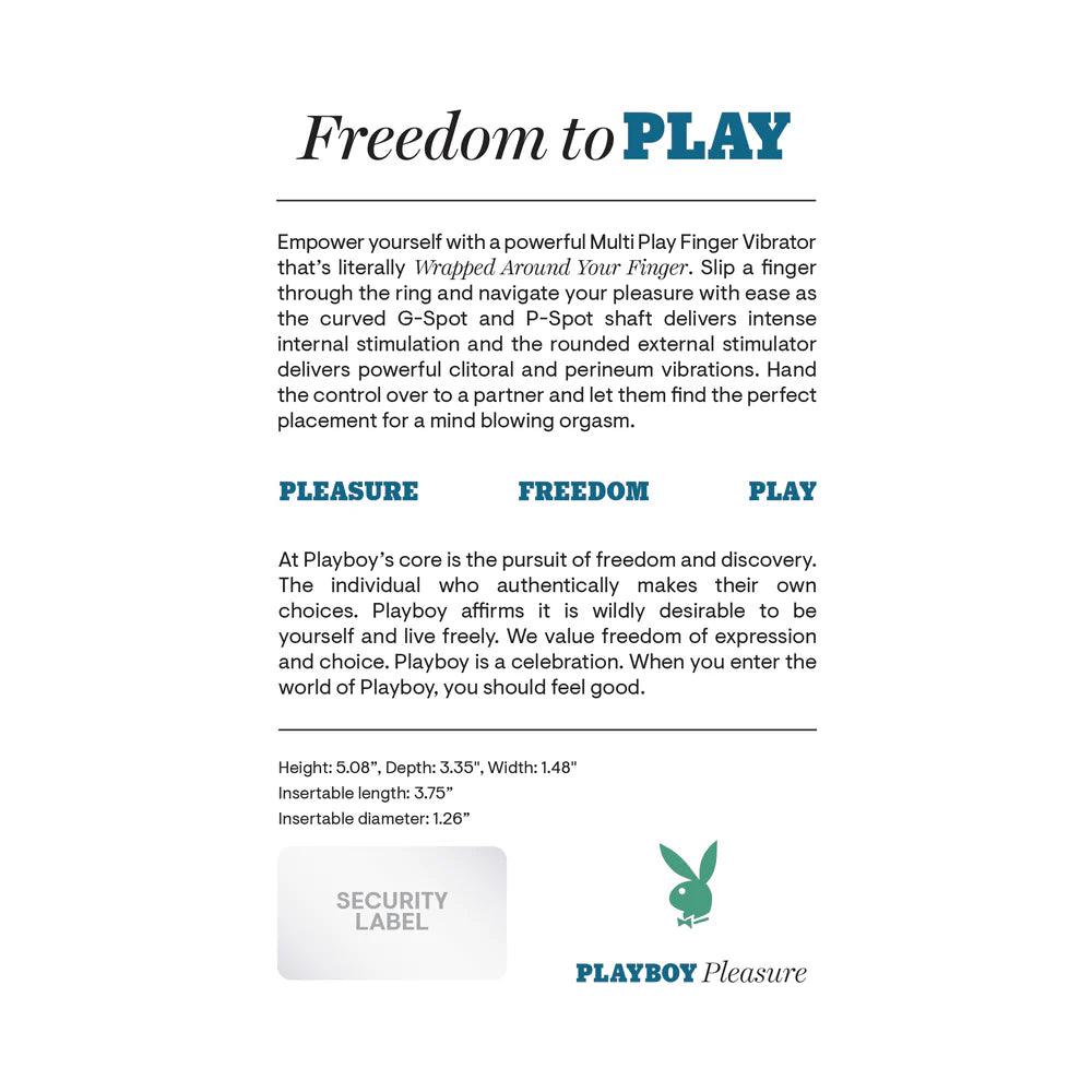 Playboy Wrapped Around Your Finger Silicone Rechargeable Finger Vibrator - Buy At Luxury Toy X - Free 3-Day Shipping