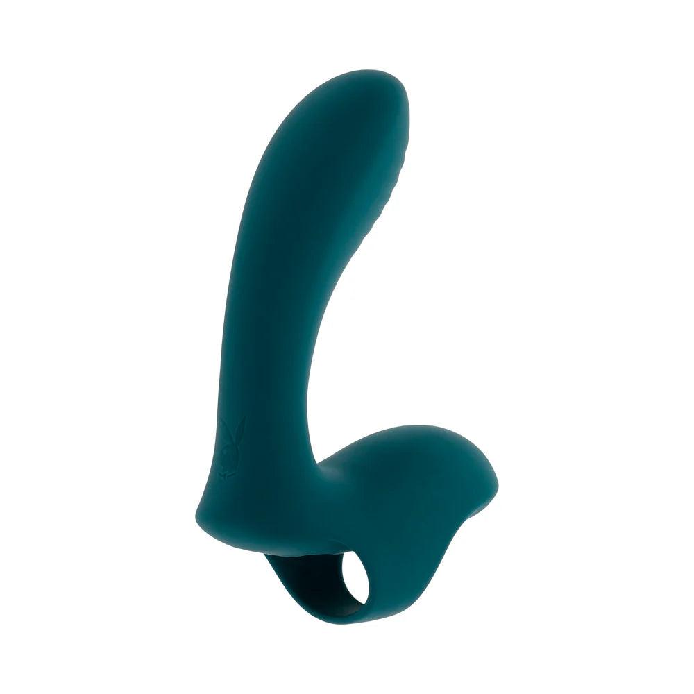 Playboy Wrapped Around Your Finger Silicone Rechargeable Finger Vibrator - Buy At Luxury Toy X - Free 3-Day Shipping