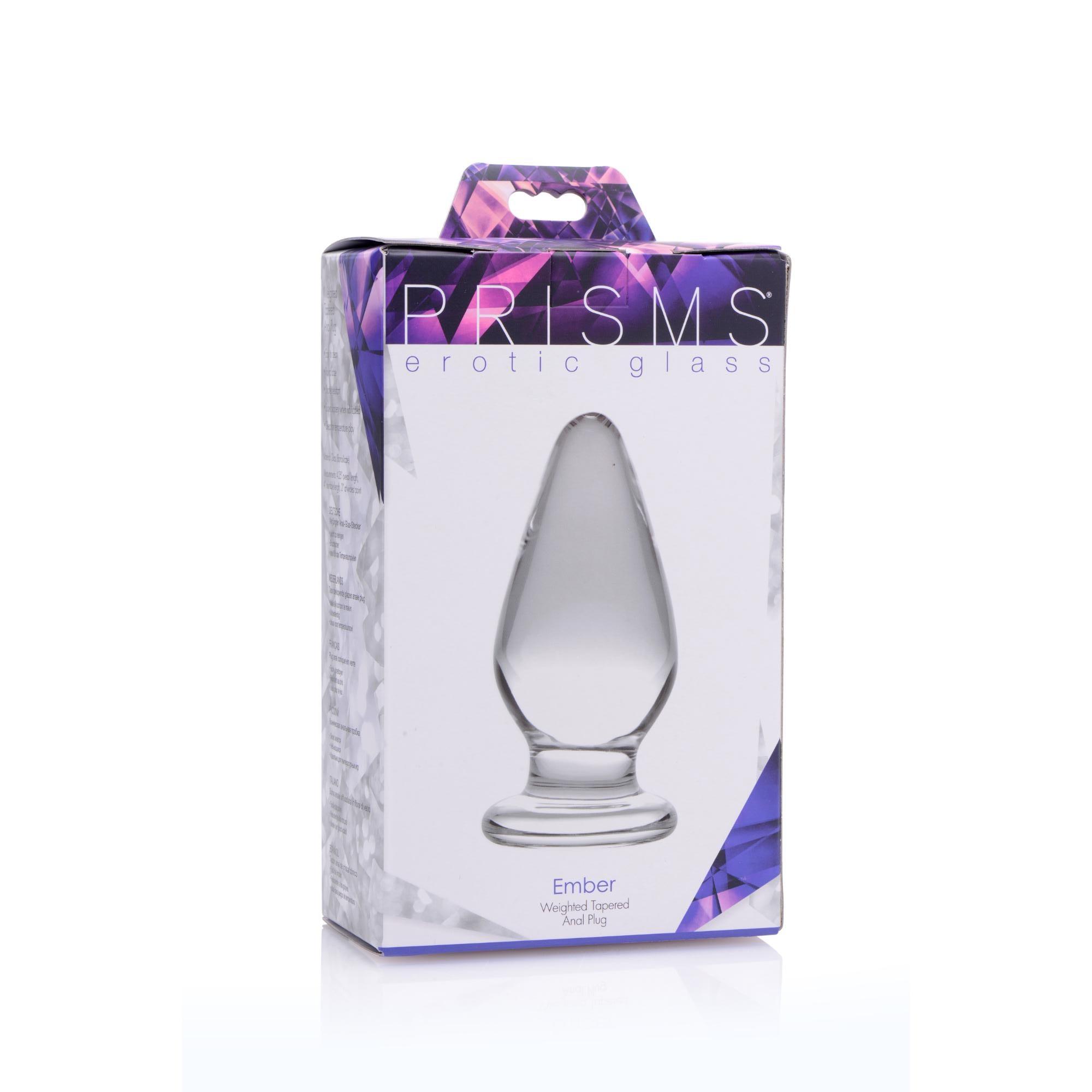 Prisms Erotic Glass Ember Weighted Tapered Anal Plug - Buy At Luxury Toy X - Free 3-Day Shipping