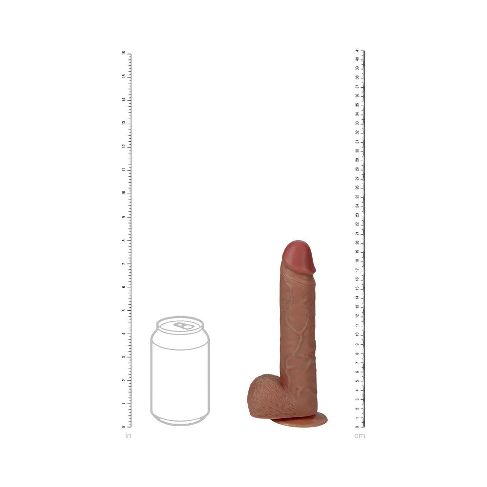 RealRock 8 in. Vibrating and Rotating Cock with Balls Regular Straight - Buy At Luxury Toy X - Free 3-Day Shipping