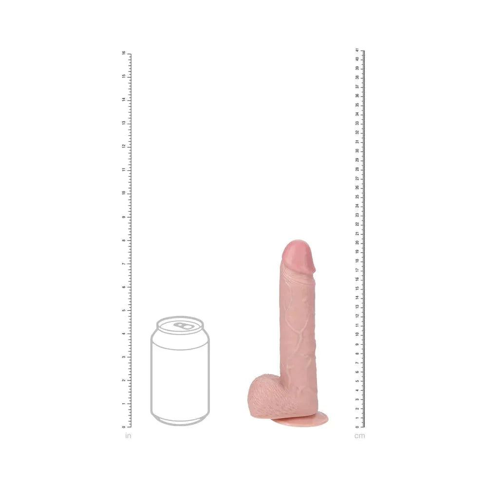 RealRock 8 in. Vibrating and Thrusting Cock with Balls Regular Straight - Buy At Luxury Toy X - Free 3-Day Shipping