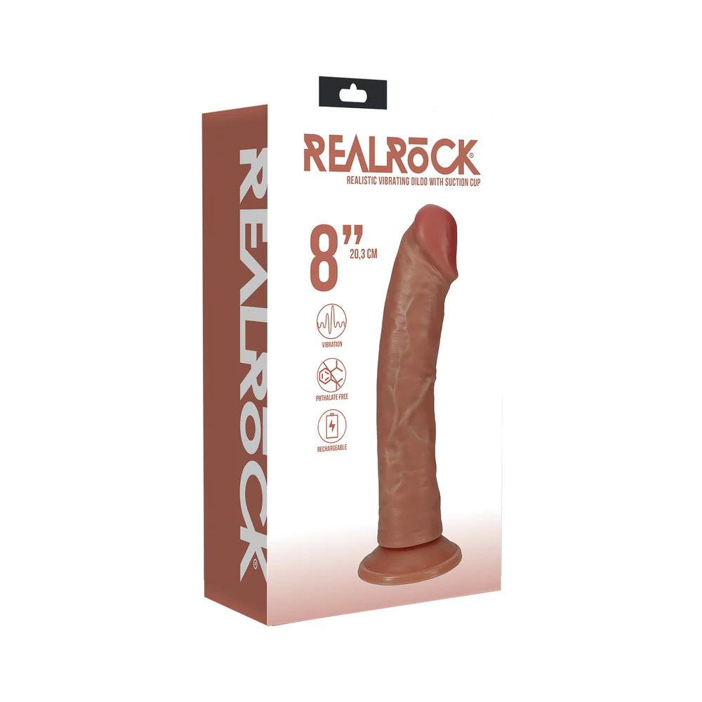 RealRock 8 in. Vibrating Cock Regular Curved - Buy At Luxury Toy X - Free 3-Day Shipping