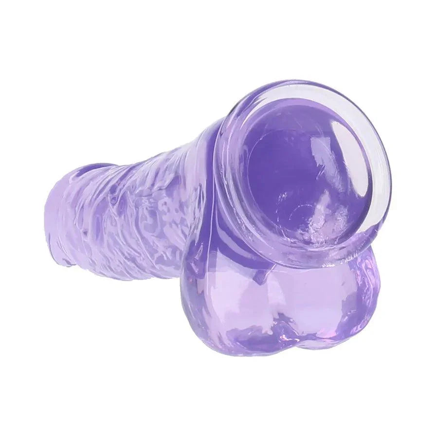 RealRock Crystal Clear Realistic 10 in. Dildo With Balls and Suction Cup - Buy At Luxury Toy X - Free 3-Day Shipping