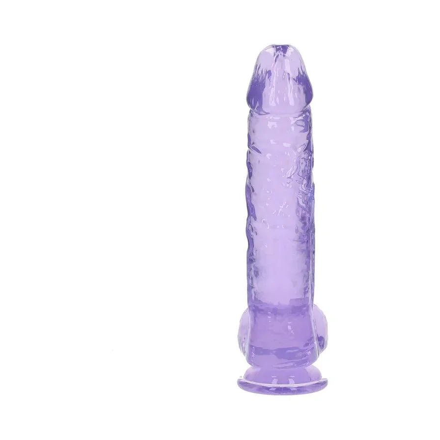 RealRock Crystal Clear Realistic 10 in. Dildo With Balls and Suction Cup - Buy At Luxury Toy X - Free 3-Day Shipping