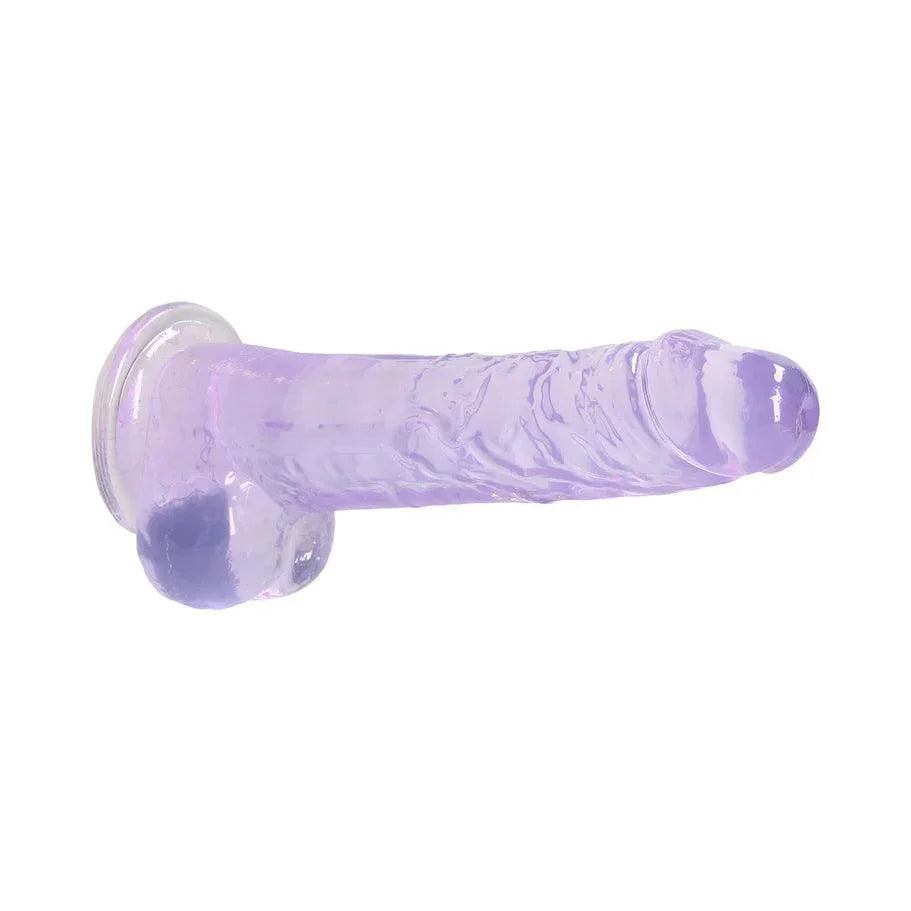 RealRock Crystal Clear Realistic 8 in. Dildo With Balls and Suction Cup - Buy At Luxury Toy X - Free 3-Day Shipping