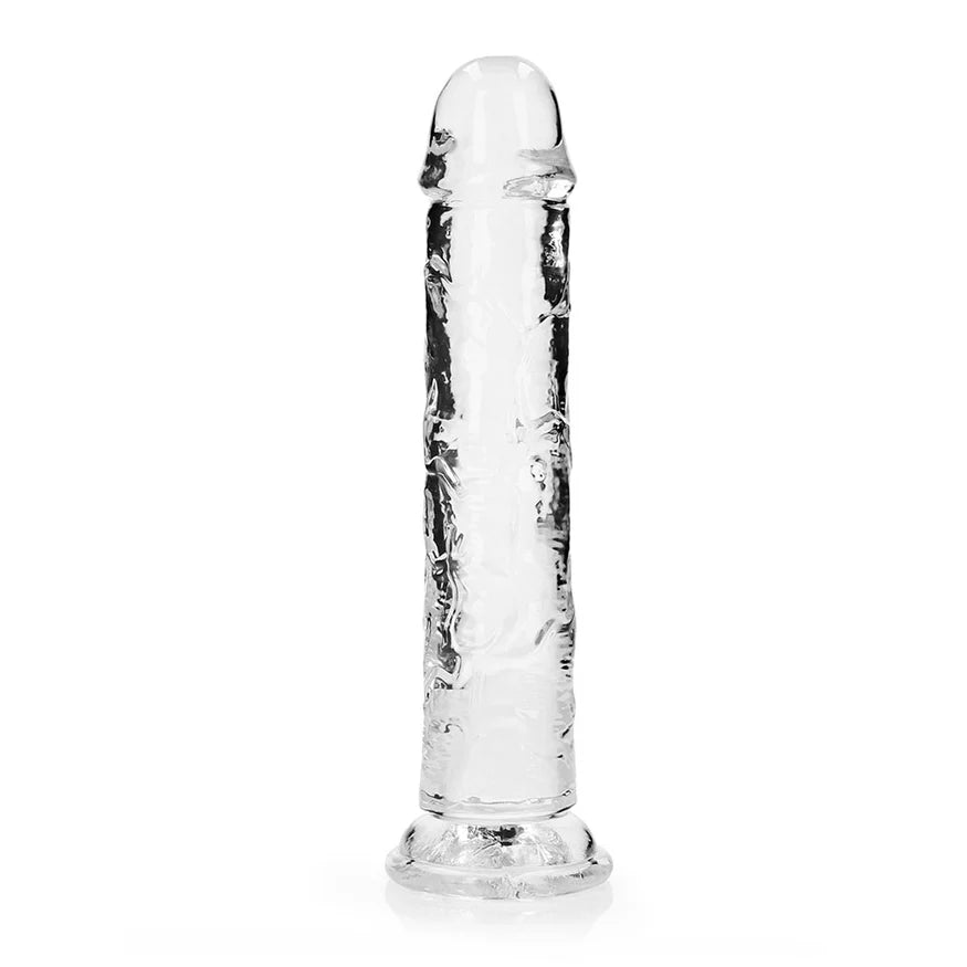 RealRock Crystal Clear Straight No Balls Dildo 9" - Buy At Luxury Toy X - Free 3-Day Shipping