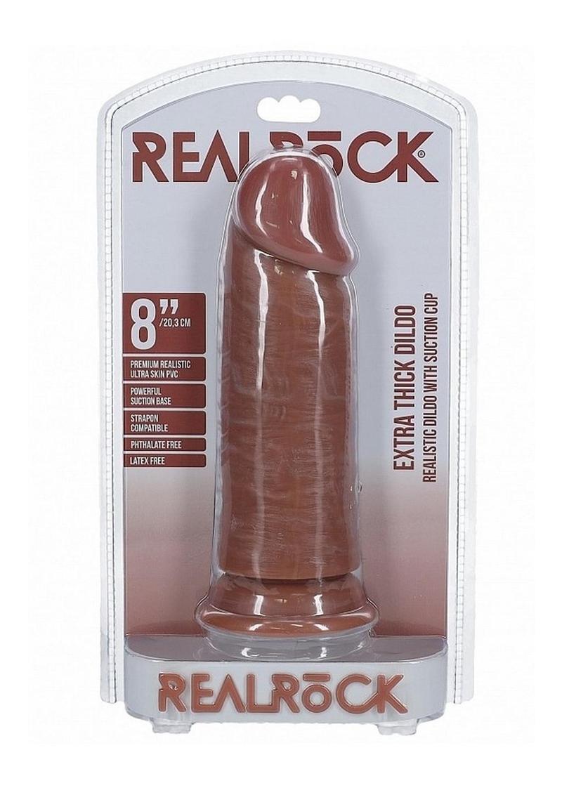 RealRock Ultra Realistic Skin Extra Thick Dildo 8" - Buy At Luxury Toy X - Free 3-Day Shipping