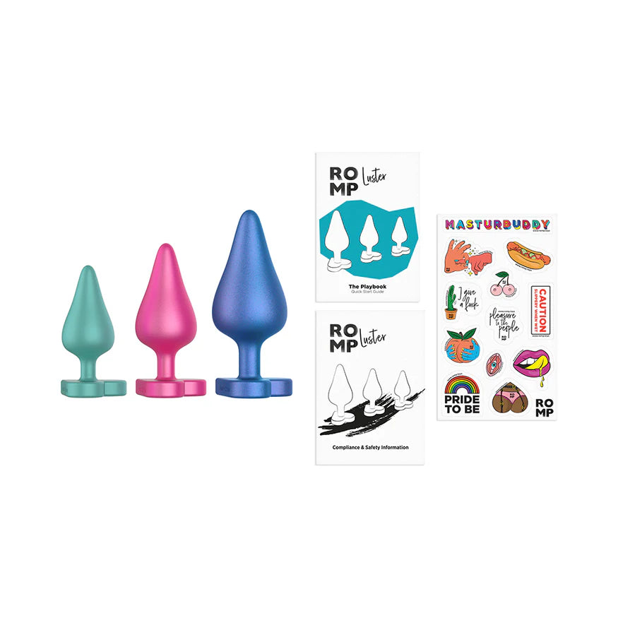 Romp Luster Silicone Anal Plug Set - Buy At Luxury Toy X - Free 3-Day Shipping