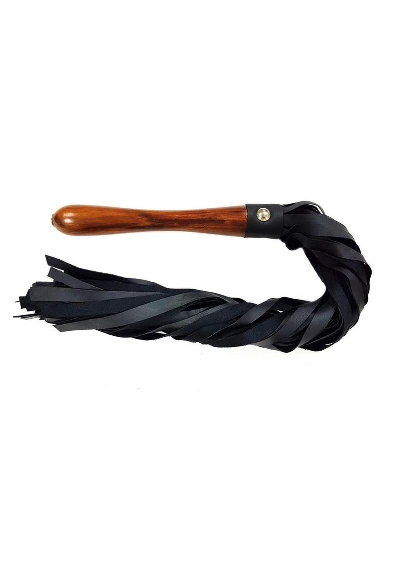 Rouge Fetish Play Wooden Handle Vegan Leather Flogger - Buy At Luxury Toy X - Free 3-Day Shipping
