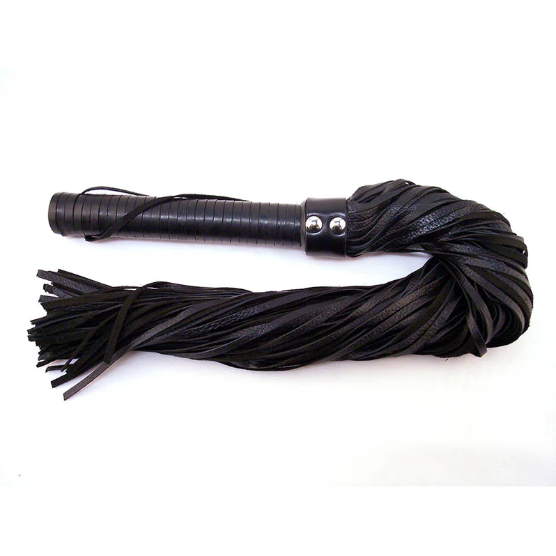 Rouge Leather Flogger with Leather Handle - Buy At Luxury Toy X - Free 3-Day Shipping