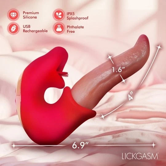 Lickgasm Lusty Licker Rechargeable Silicone Tongue & Clitoral Vibrator