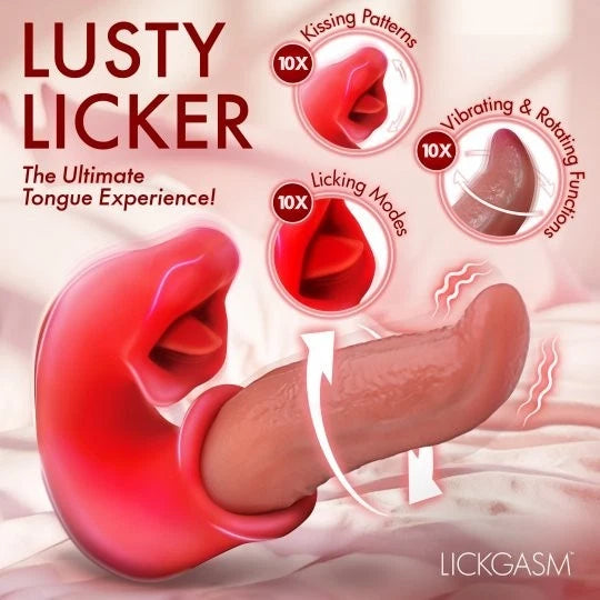 Lickgasm Lusty Licker Rechargeable Silicone Tongue & Clitoral Vibrator