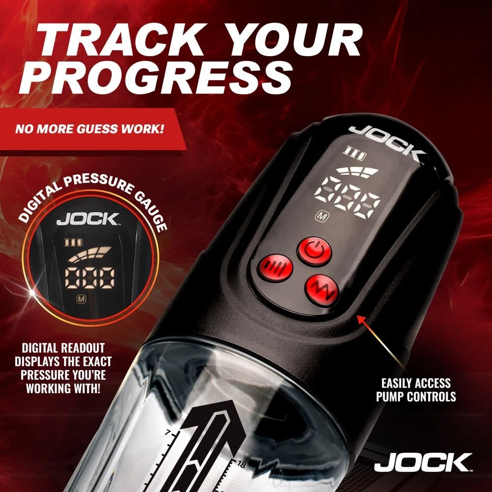 Jock Power Up Digital Automatic Waterproof Rechargeable Penis Pump