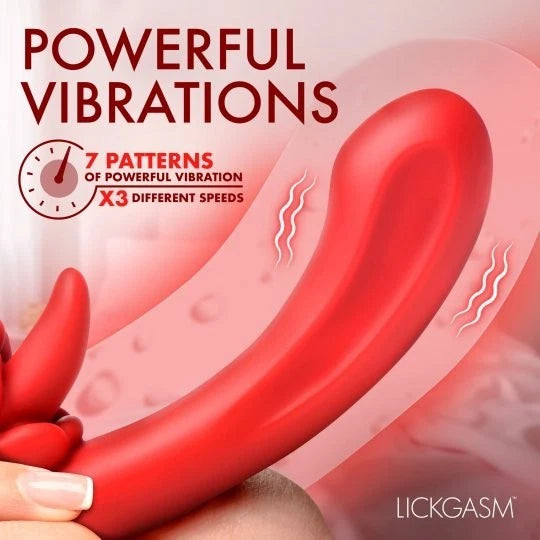 Lickgasm Lusty Licker Rechargeable Silicone Vibrator with Licking Tongue
