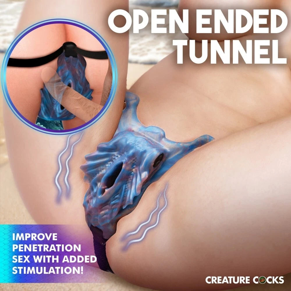 Creature Cocks Siren Snatch Silicone Rechargeable Bullet Strap-On