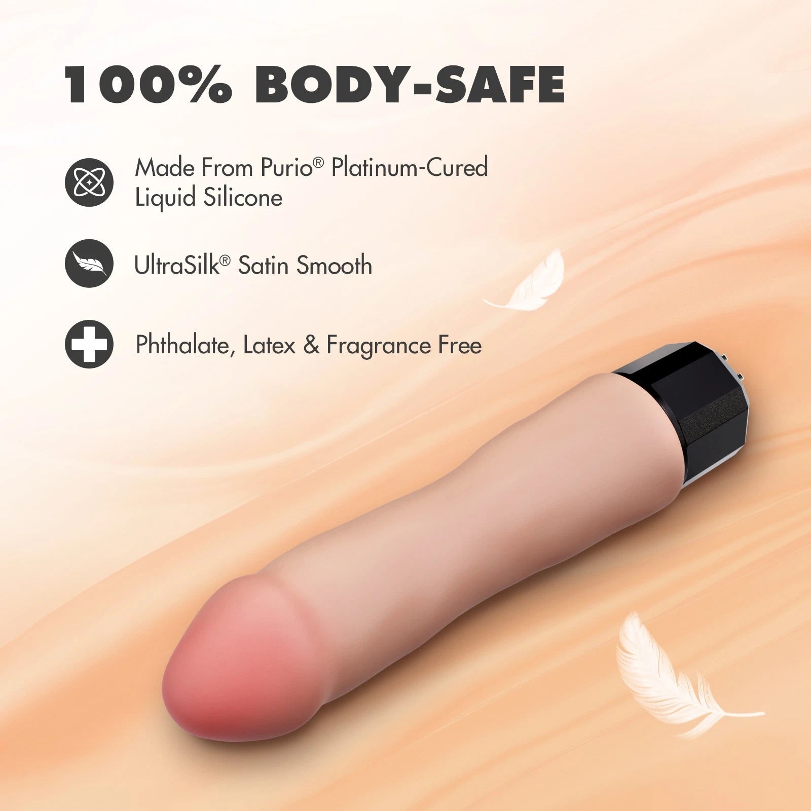 Dr. Skin Dr. Avery Vibrating Silicone Dildo 7.5” – Rechargeable Flexible Wand