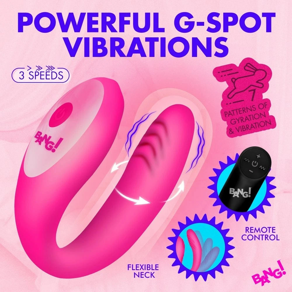 Bang Gyrating G-Spot Vibrator with Remote – Dual Stimulation Silicone Toy