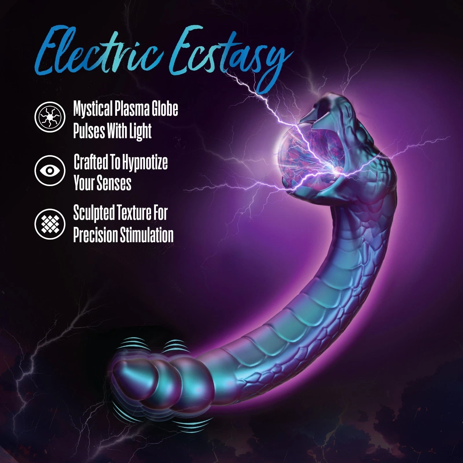 Temptasia Rattle Snake Rechargeable Silicone Vibrator with Dual Motors