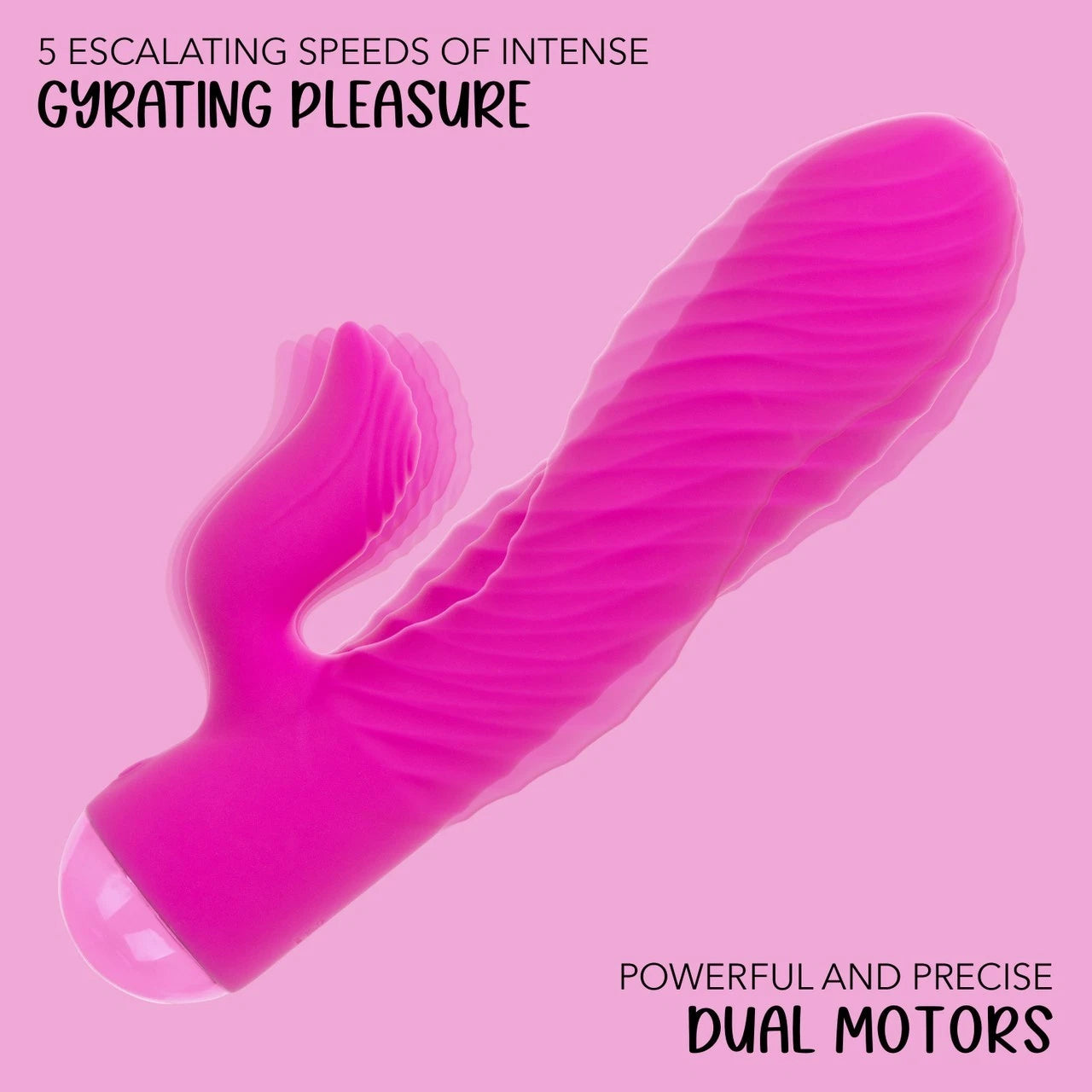 Extra Thicc Chubby Gyrating Tickler – Rechargeable Silicone Dual Motor Vibrator
