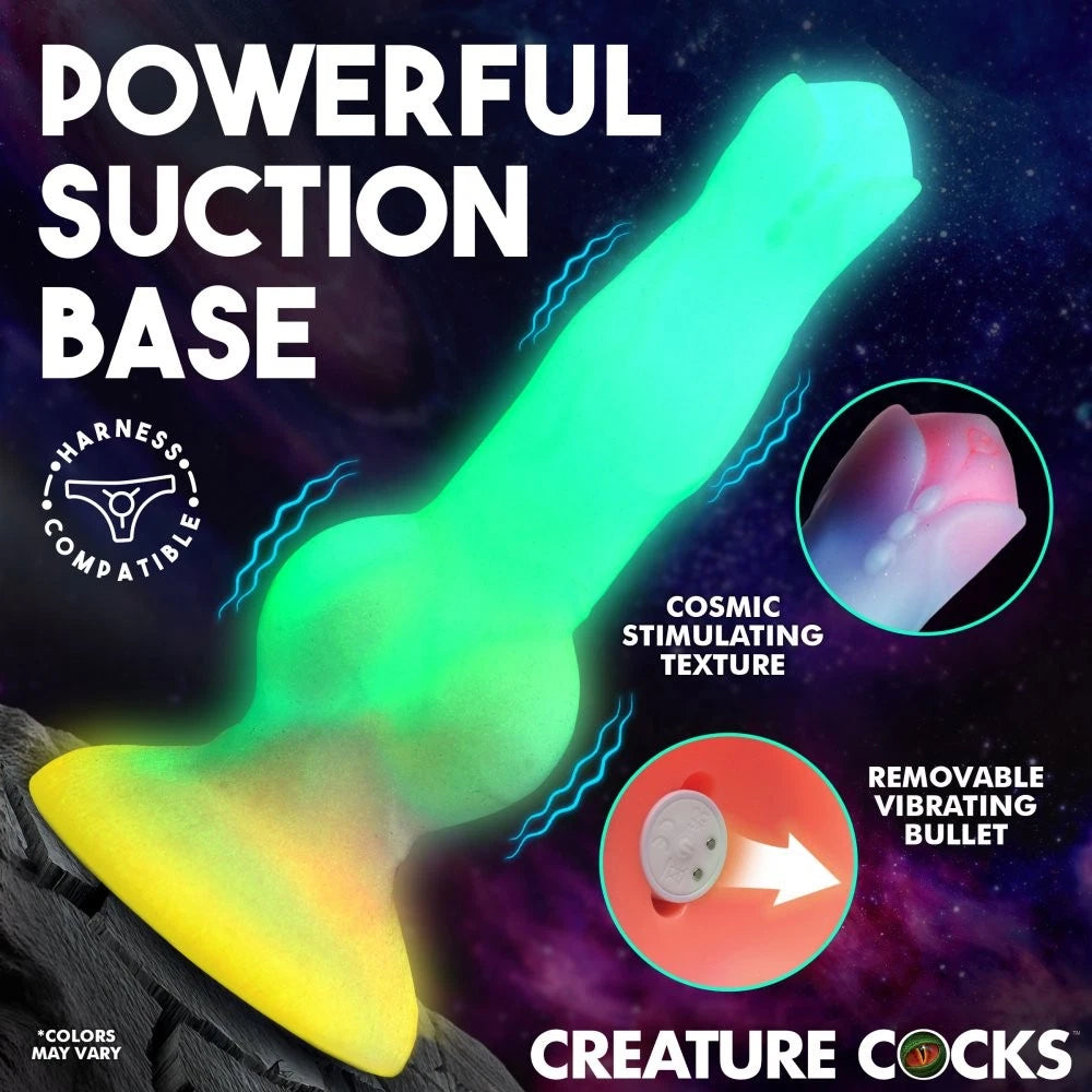 Creature Cocks Astro Cock Vibrating Glow-in-the-Dark Silicone Dildo