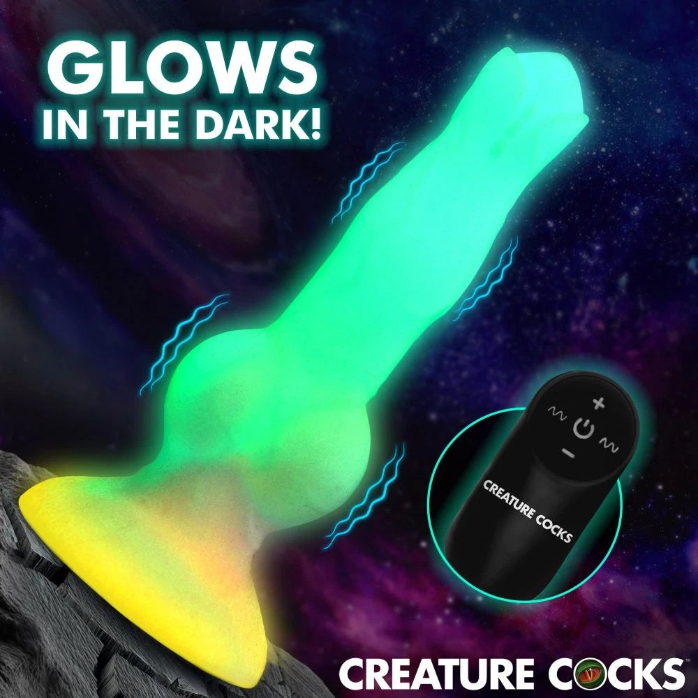 Creature Cocks Astro Cock Vibrating Glow-in-the-Dark Silicone Dildo