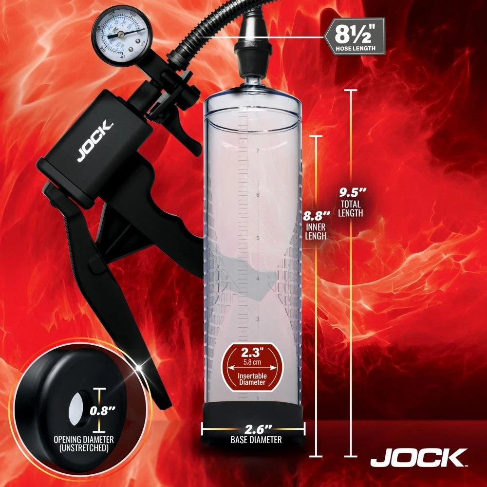 Jock Pump Up Penis Pump with Gauge & Trigger Handle