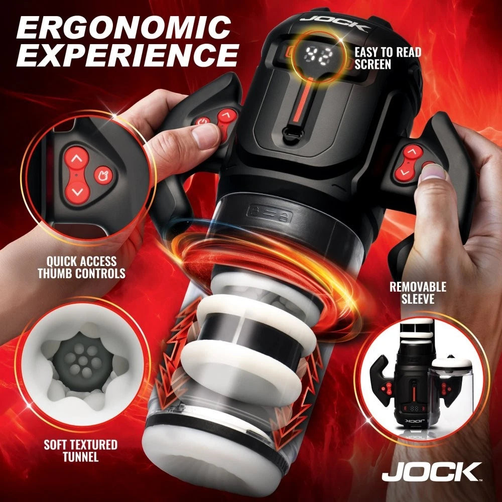 Jock Turbo Spin Thrusting & Rotating Rechargeable Masturbator