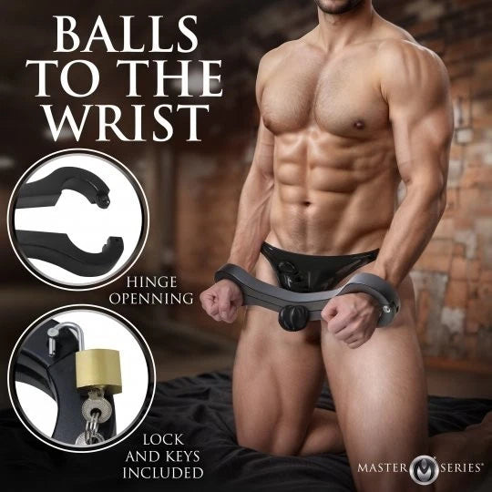 Master Series Punished Balls to Wrist Humbler – Lockable Wood & Metal Restraint