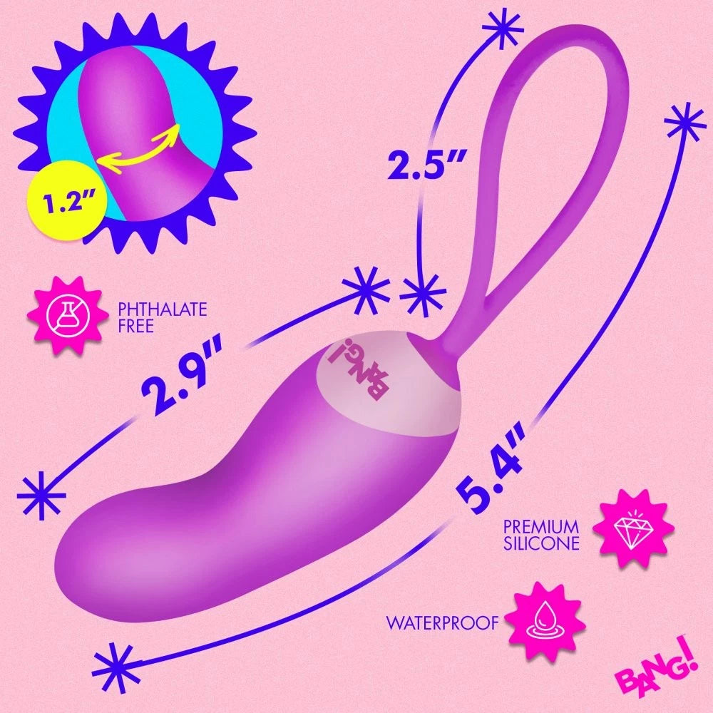 Bang Silicone Rechargeable Mini Vibrator with Remote Control