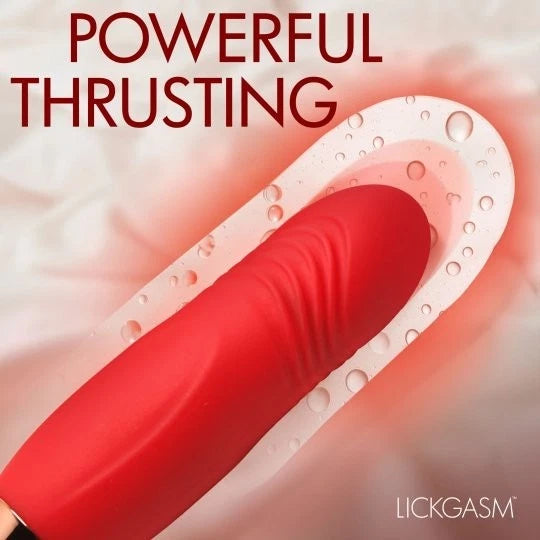 Lickgasm Bliss Kiss Rechargeable Silicone Kissing Clitoral Stimulator with Thrusting Vibrator