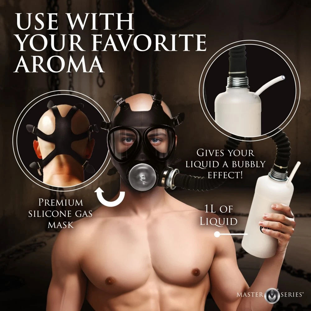 Master Series Overload Stroker Gas Mask Kit with Aroma Bottle