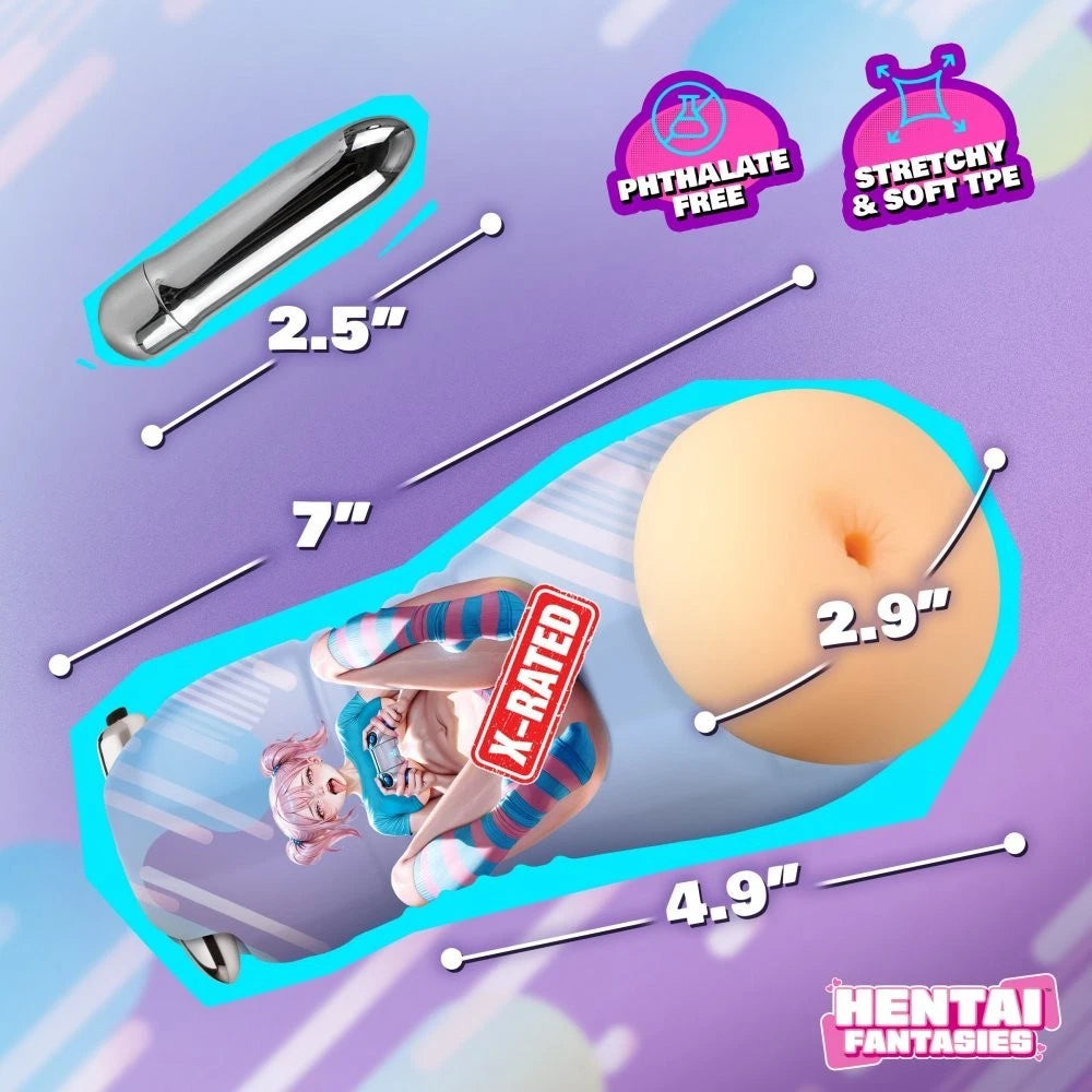 Hentai Fantasies Haruka Gamer Girl Vibrating Stroker