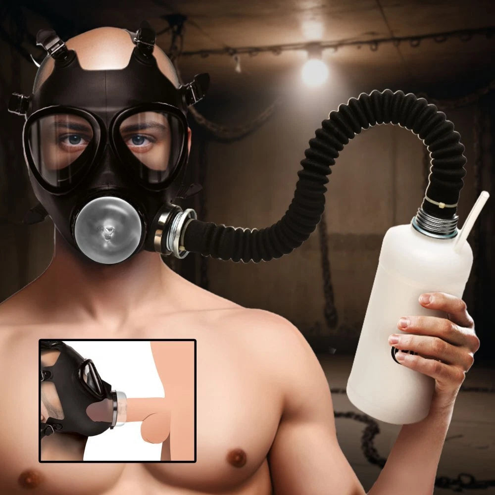 Master Series Overload Stroker Gas Mask Kit with Aroma Bottle