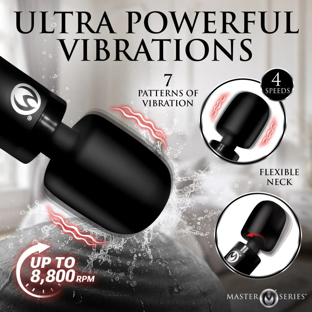 Master Series Thunderstick Pro Slim Wand Massager – Rechargeable Powerful Mini Wand