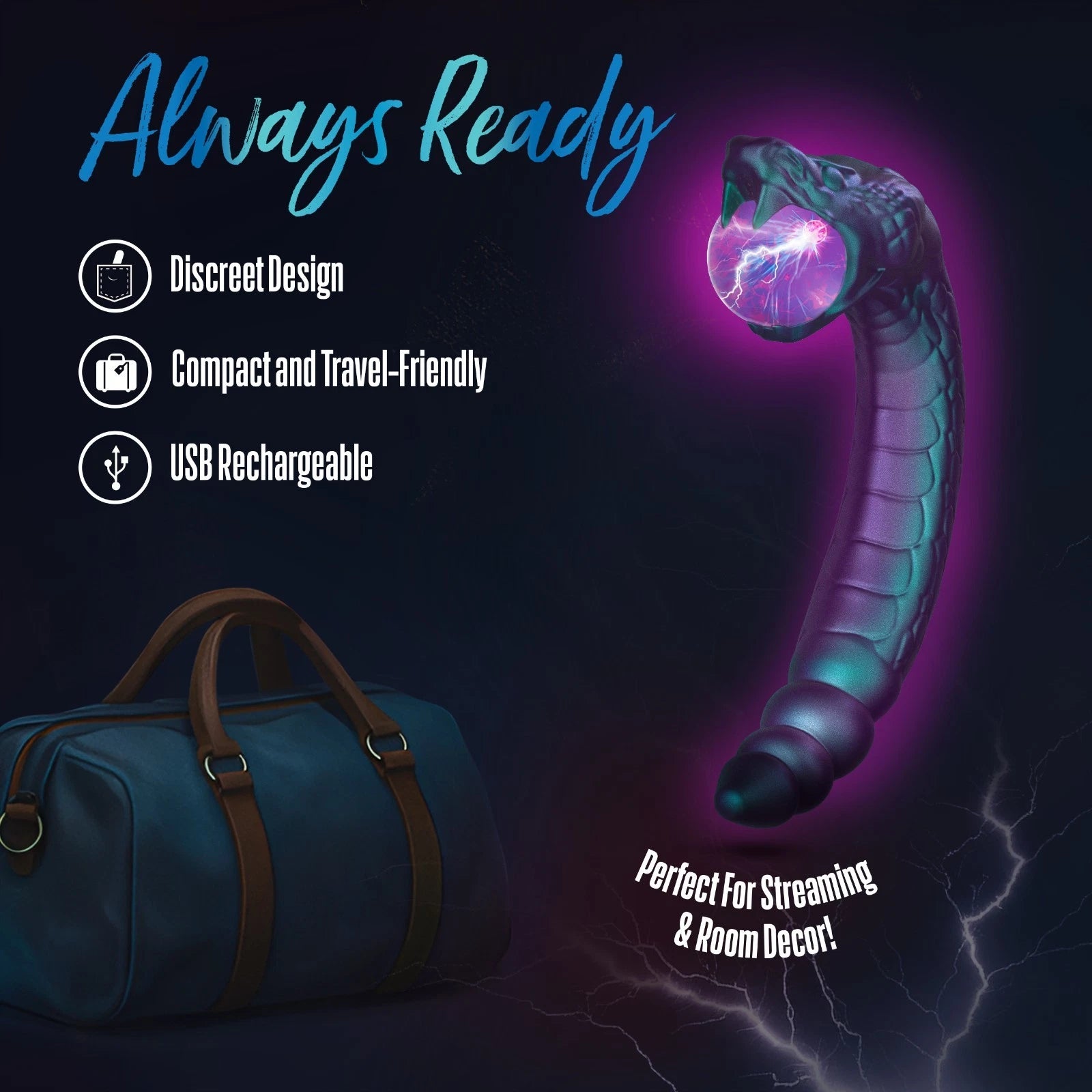 Temptasia Rattle Snake Rechargeable Silicone Vibrator with Dual Motors