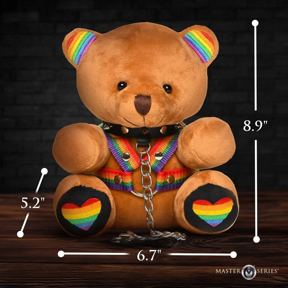 Master Series Pride Bear Plush with Removable Harness & Collar