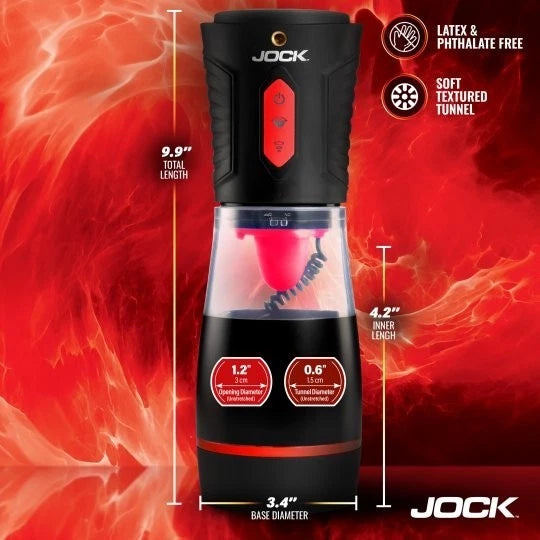 JOCK Blow Job Sucking, Licking & Vibrating Rechargeable Masturbator