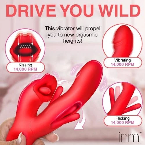 Flickers Kissing & Flicking Silicone Vibrator
