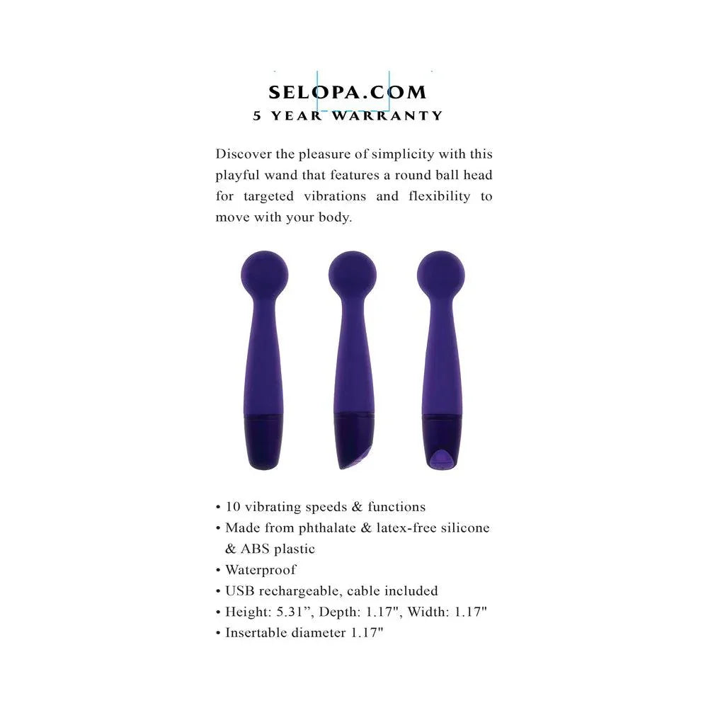 Selopa Gumball Rechargable Silicone Vibrating Wand - Buy At Luxury Toy X - Free 3-Day Shipping
