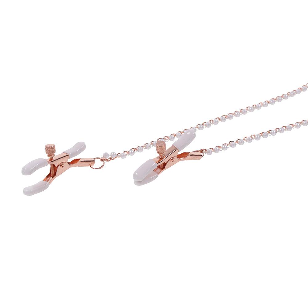 Sex & Mischief Peaches ‘n CreaMe Collar with Nipple Clamps - Buy At Luxury Toy X - Free 3-Day Shipping