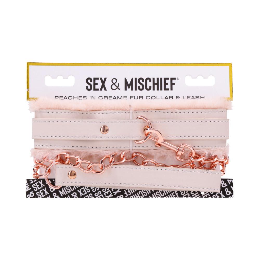 Sex & Mischief Peaches ‘n CreaMe Fur Collar & Leash - Buy At Luxury Toy X - Free 3-Day Shipping