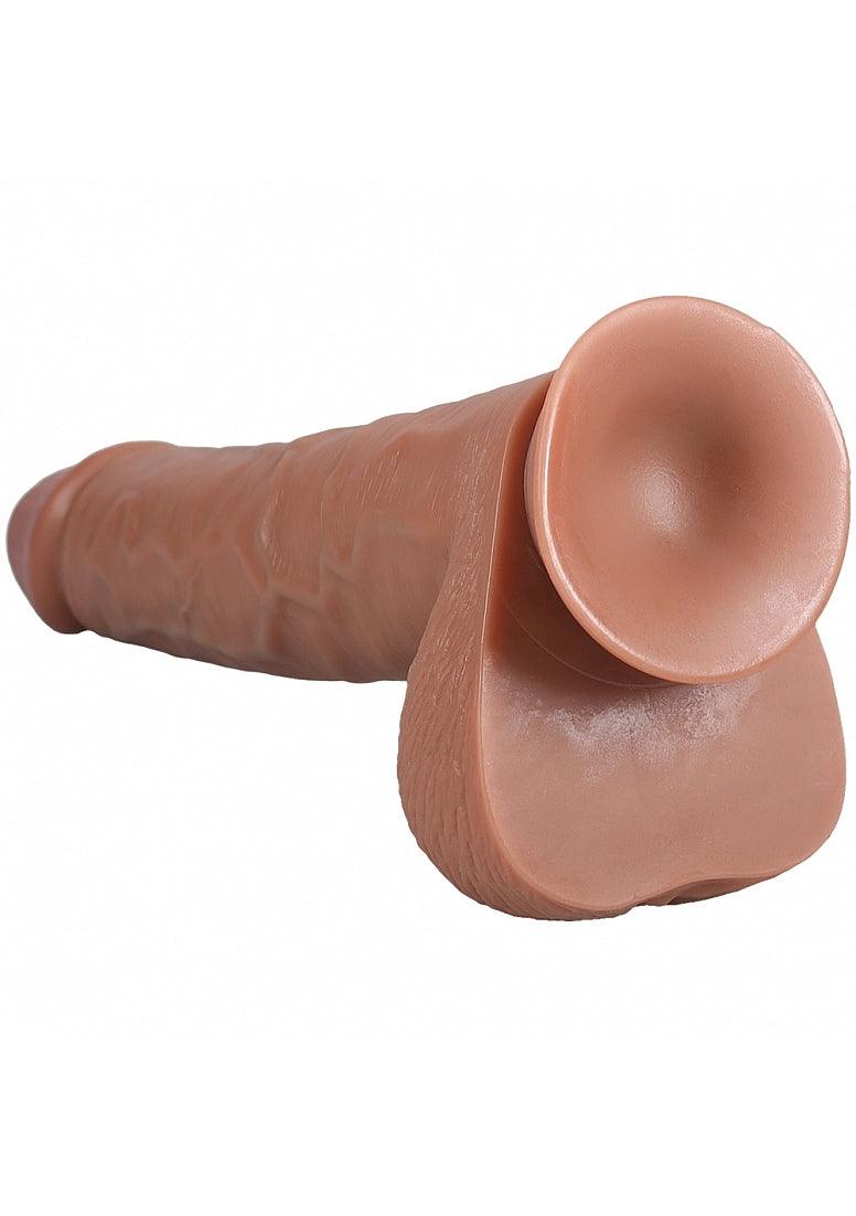 Shots RealRock Ultra Realistic Skin Extra Large Straight Dildo with Balls and Suction Cup 14in - Buy At Luxury Toy X - Free 3-Day Shipping