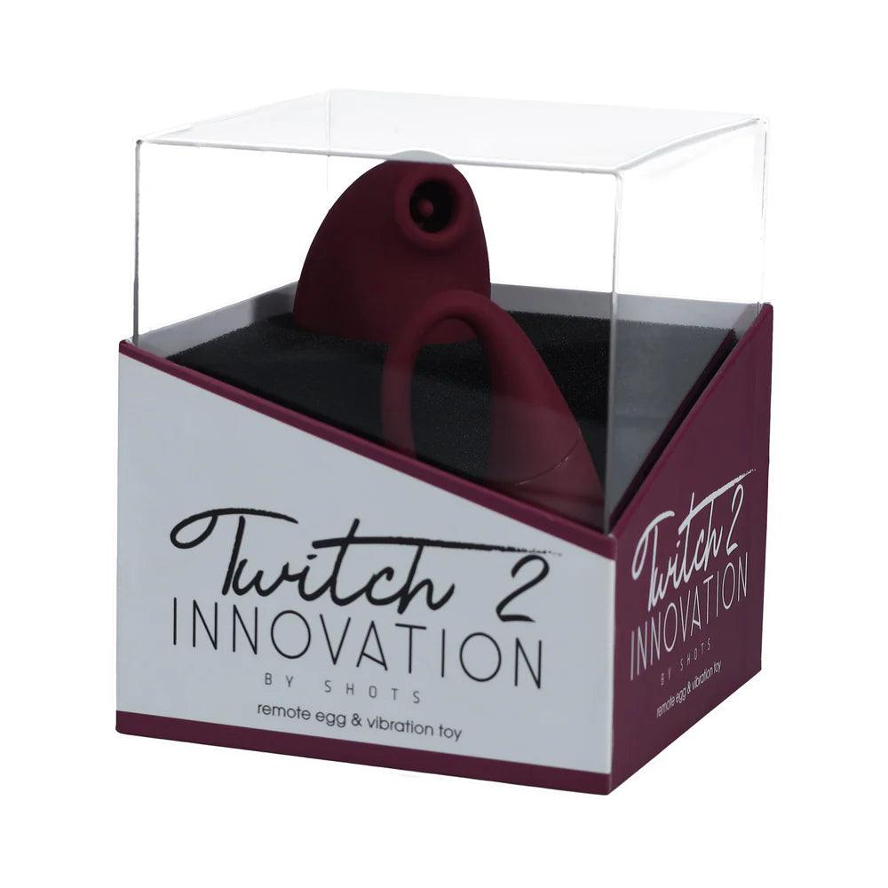 Shots Twitch 2 Rechargeable Suction and Flapping Vibrator with Remote Control Vibrating Egg - Buy At Luxury Toy X - Free 3-Day Shipping