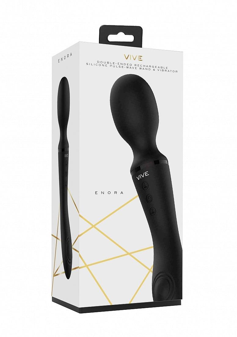 Shots Vive Enora Rechargeable Silicone Double End Pulse Wave Wand & Vibrator - Buy At Luxury Toy X - Free 3-Day Shipping