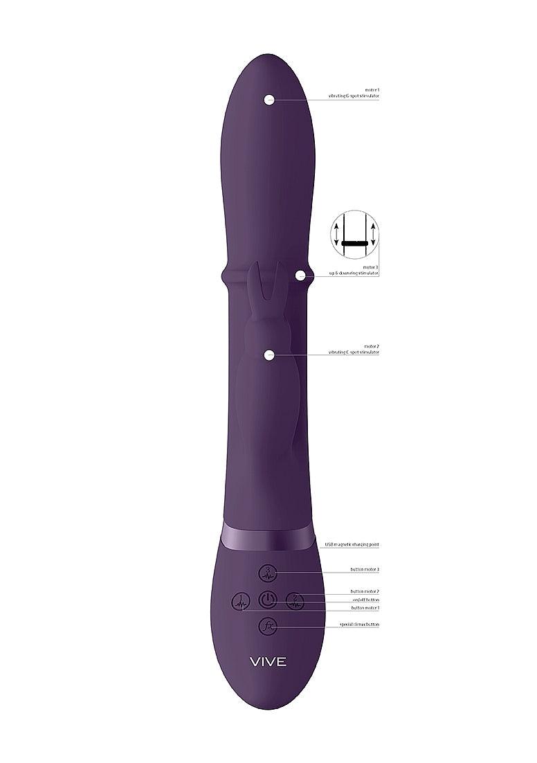 Shots Vive Halo Rechargeable Silicone Ring Rabbit Vibrator - Buy At Luxury Toy X - Free 3-Day Shipping