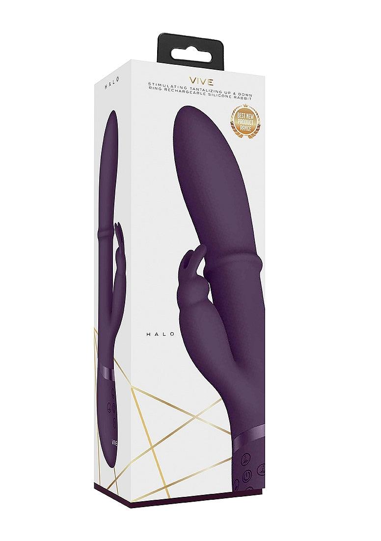 Shots Vive Halo Rechargeable Silicone Ring Rabbit Vibrator - Buy At Luxury Toy X - Free 3-Day Shipping